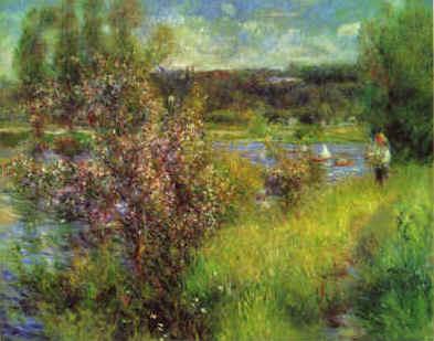 Pierre Renoir The Seine at Chatou oil painting picture